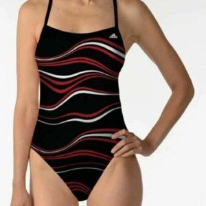 Size 36 Adidas Black Swimsuit Elevate Vortex Back Women Competitive Swim 1 Piece